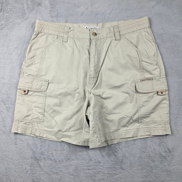 Columbia Pants - Columbia Cargo Shorts Womens Medium Tan Khaki Excellent Hiking Outdoor Cotton